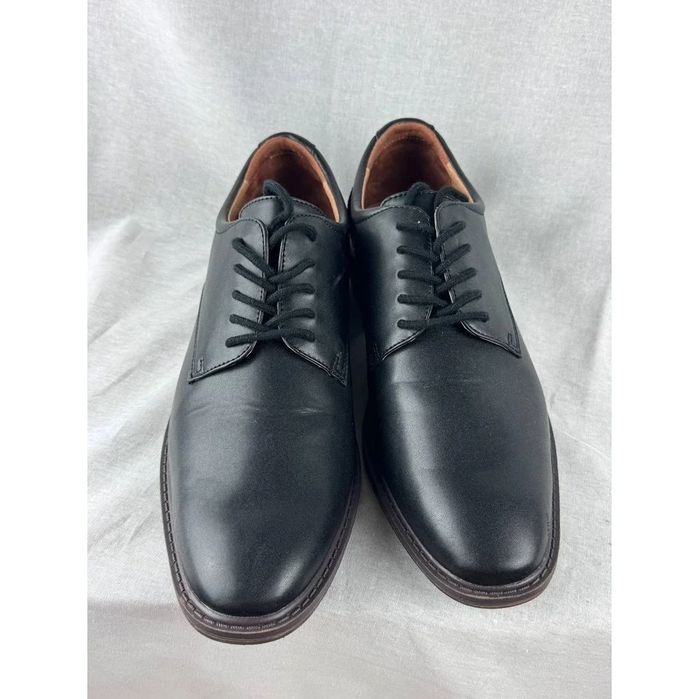Goodfellow & Co Mens Black Derby Dress Shoes Lace Up Size 10 Matte‎ Faux Leather